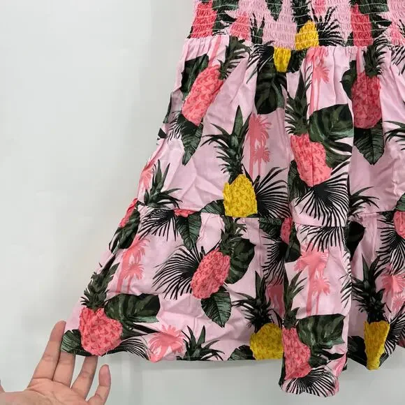 NWT The Children’s Place 5T Pink Aspen Gold Floral Dress Hawaiian Pineapple - Picture 4 of 7